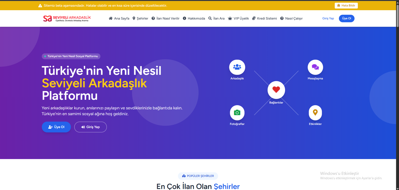 SeviyeliArkadaslik.com – Modern Arkadaşlık ve Sosyal Ağ Platformu